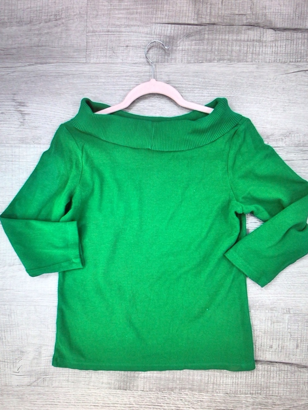 Rafaella Bright Green Off-Shoulder Top